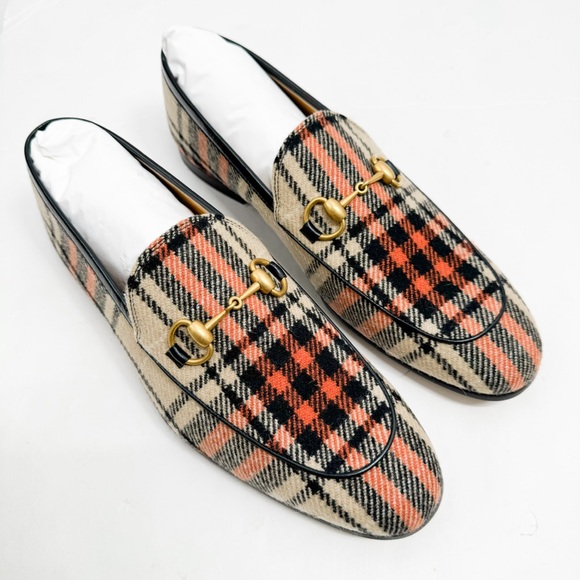 GUCCI TARTAN JORDAAN TWEED HORSEBIT LOAFERS 430088 NEW $920 - Picture 4 of 16
